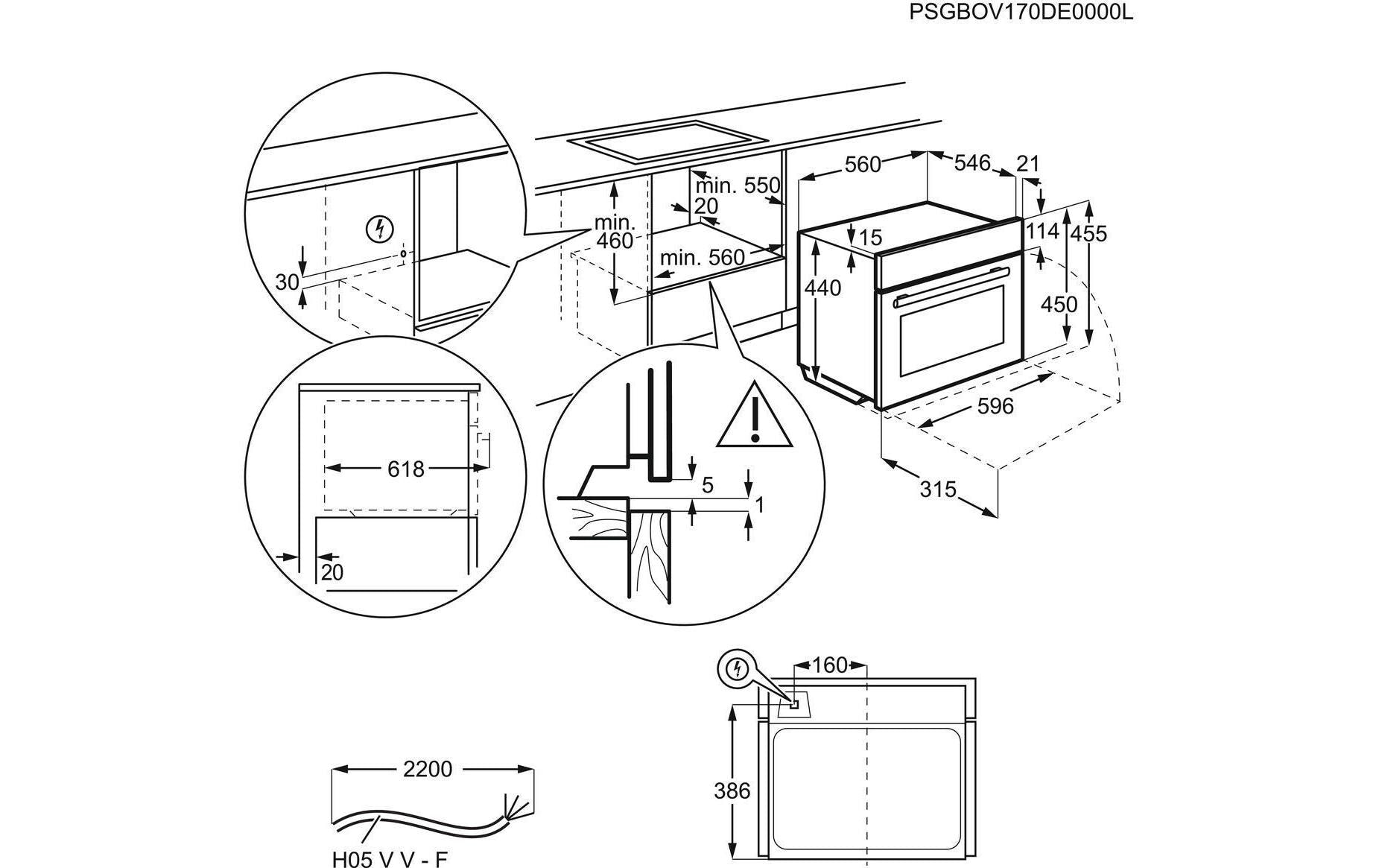 Einbausteamer EB4GL70CN Schwarz - MEGART