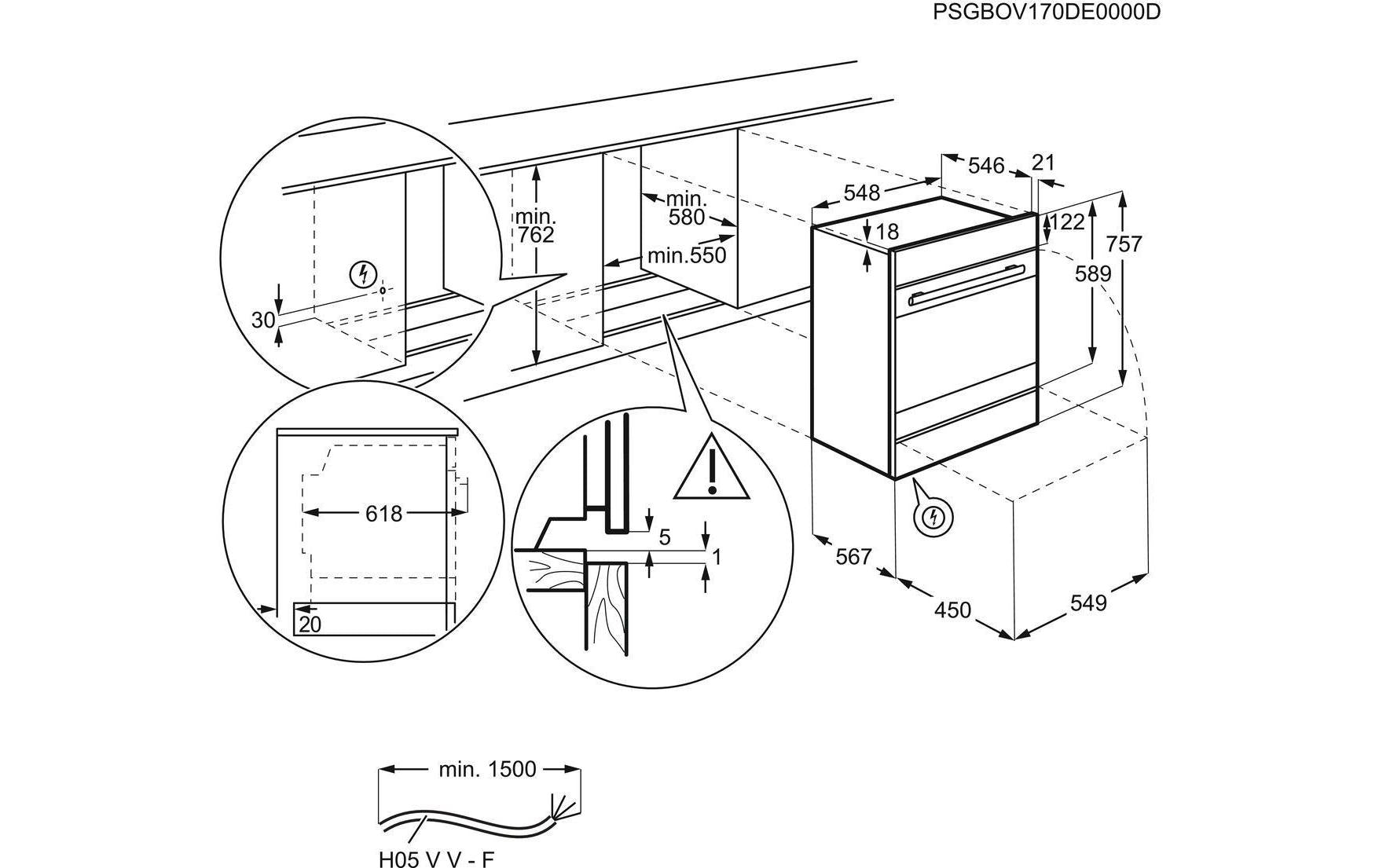 Einbausteamer EB7GL7KCN Schwarz/Silber - MEGART