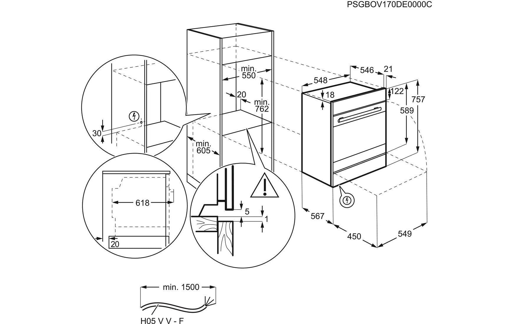 Einbausteamer EB7GL7KCN Schwarz/Silber - MEGART