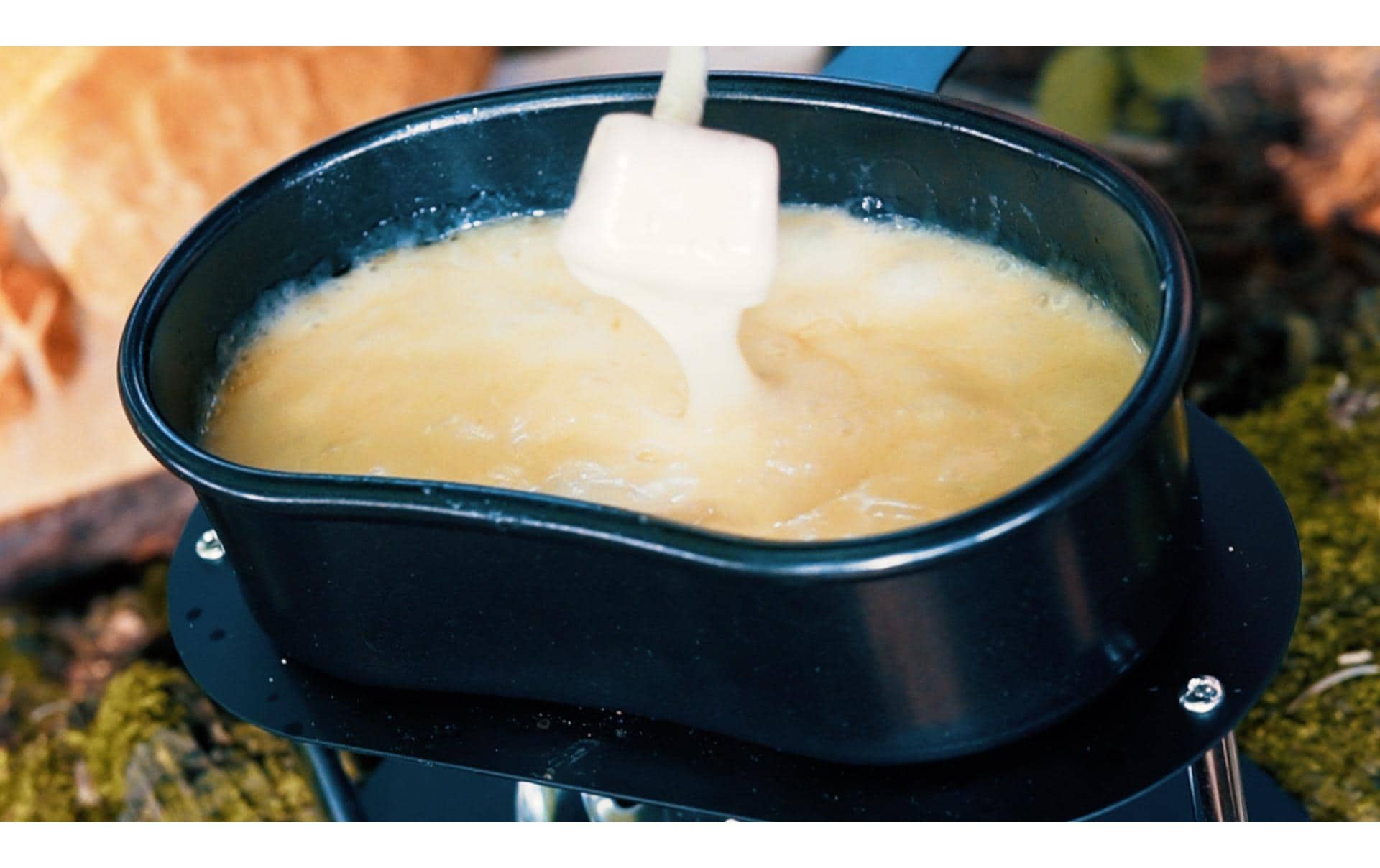 Käsefondue - Set Gamelle 4 Teile, Schwarz - MEGART