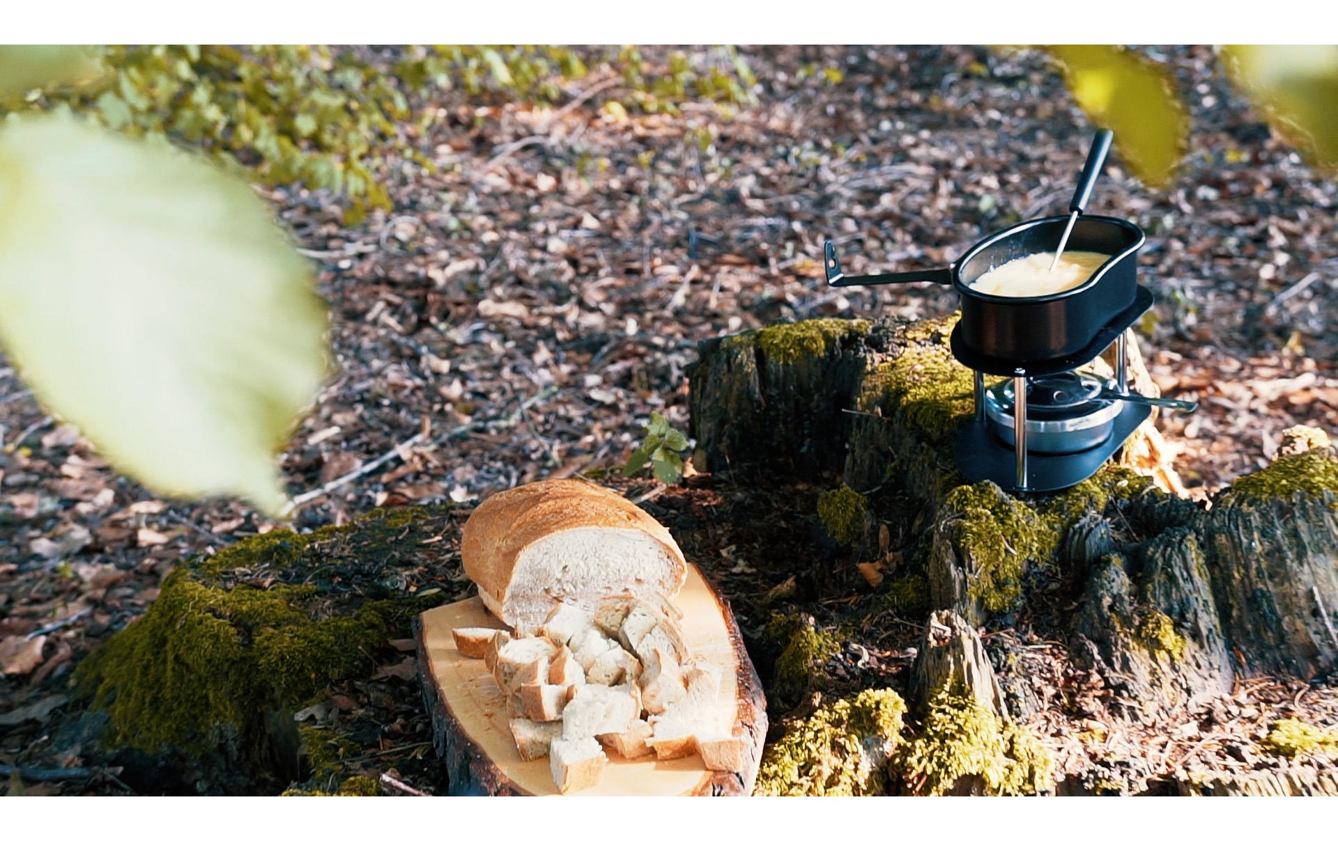 Käsefondue - Set Gamelle 4 Teile, Schwarz - MEGART
