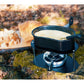 Käsefondue - Set Gamelle 4 Teile, Schwarz - MEGART