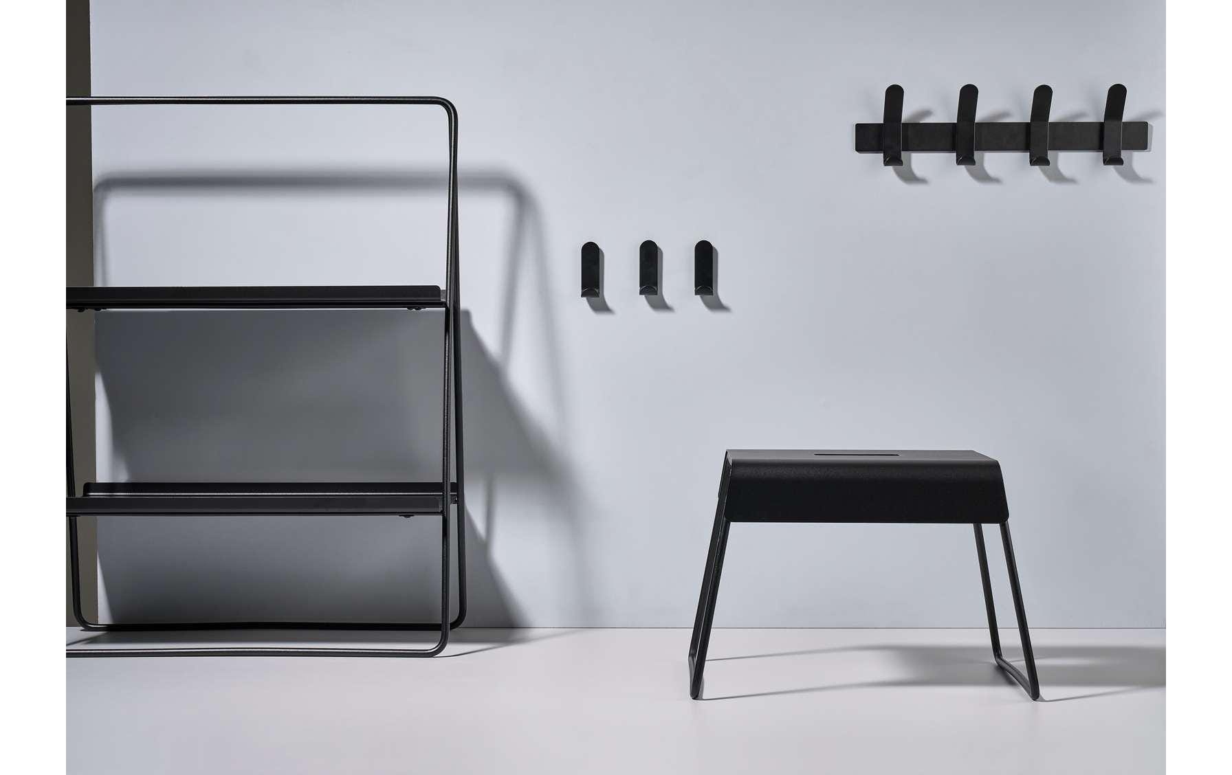 Hocker Stahl, Schwarz - MEGART