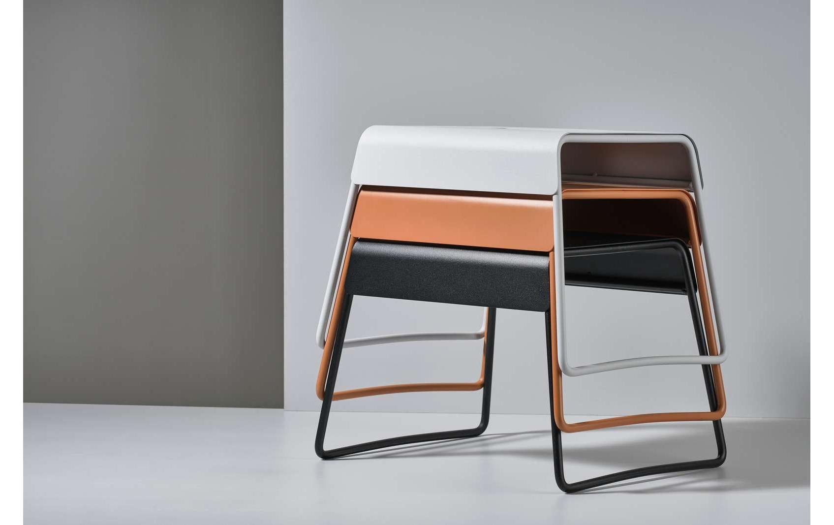 Hocker Stahl, Schwarz - MEGART