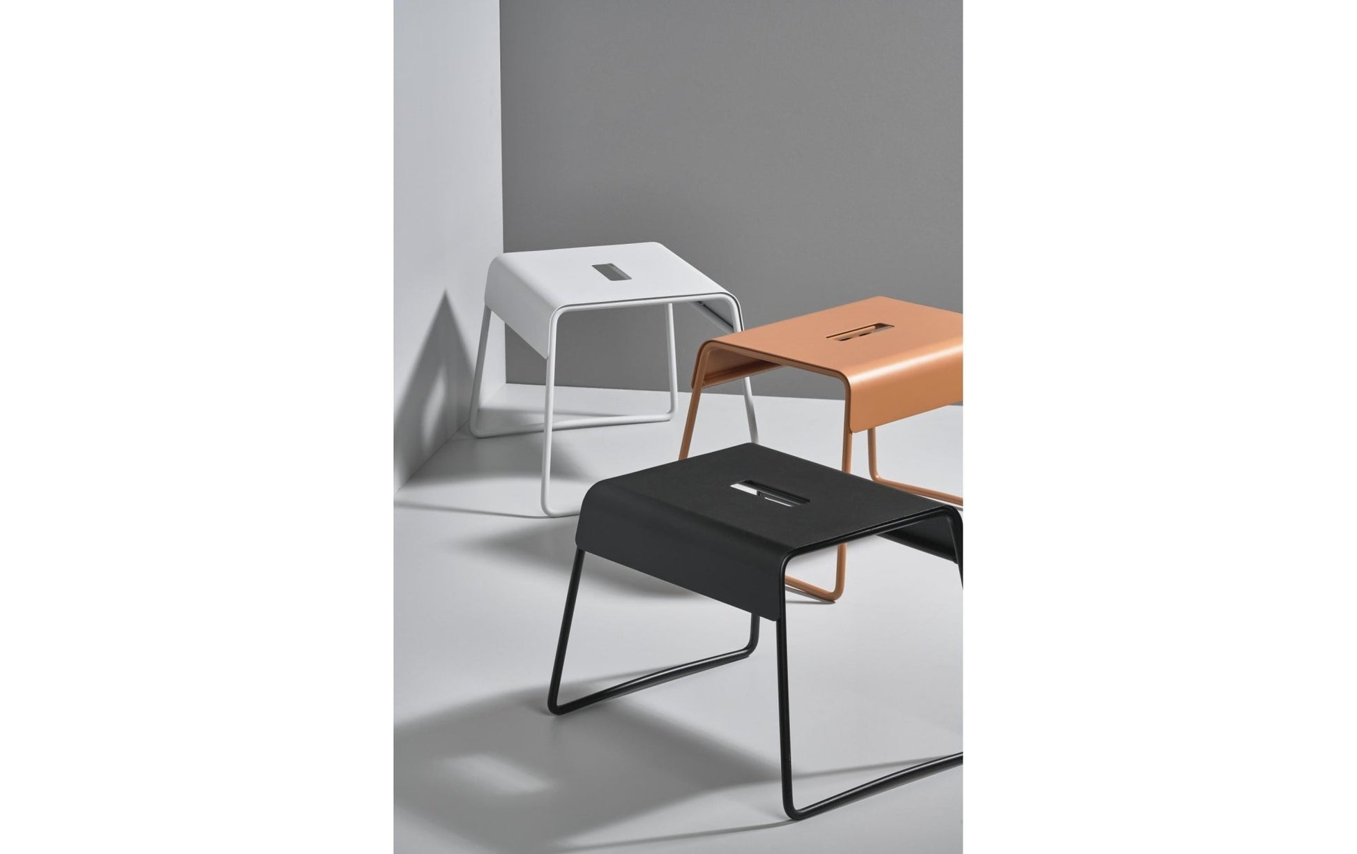 Hocker Stahl, Schwarz - MEGART