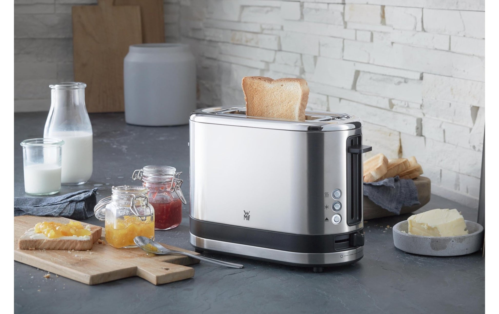 Toaster Küchen minis Silber/Schwarz - MEGART