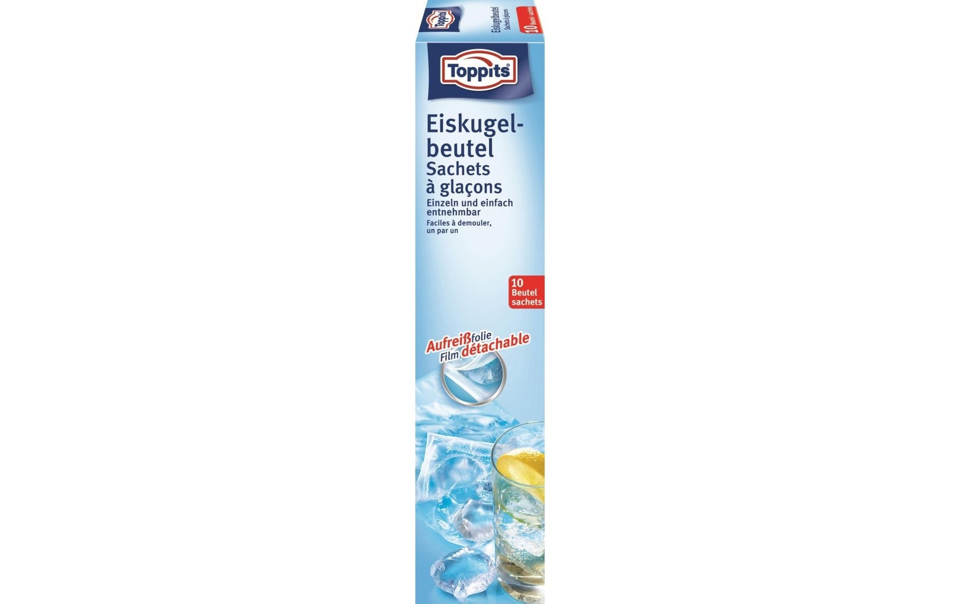 Eiswürfelbeutel 10 Stück, Blau/Transparent - MEGART
