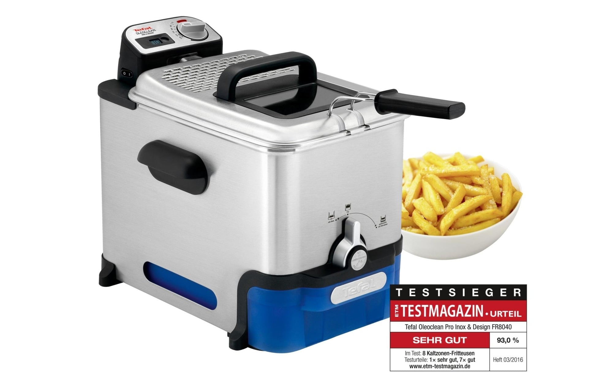 Fritteuse Oleoclean Pro Inox & Design 1.2 kg - MEGART