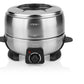 Fondue - Set All - in - One 800 Watt 7 Teile, Schwarz/Silber - MEGART