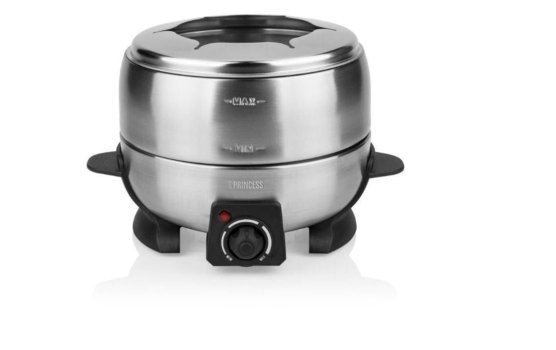Fondue - Set All - in - One 800 Watt 7 Teile, Schwarz/Silber - MEGART