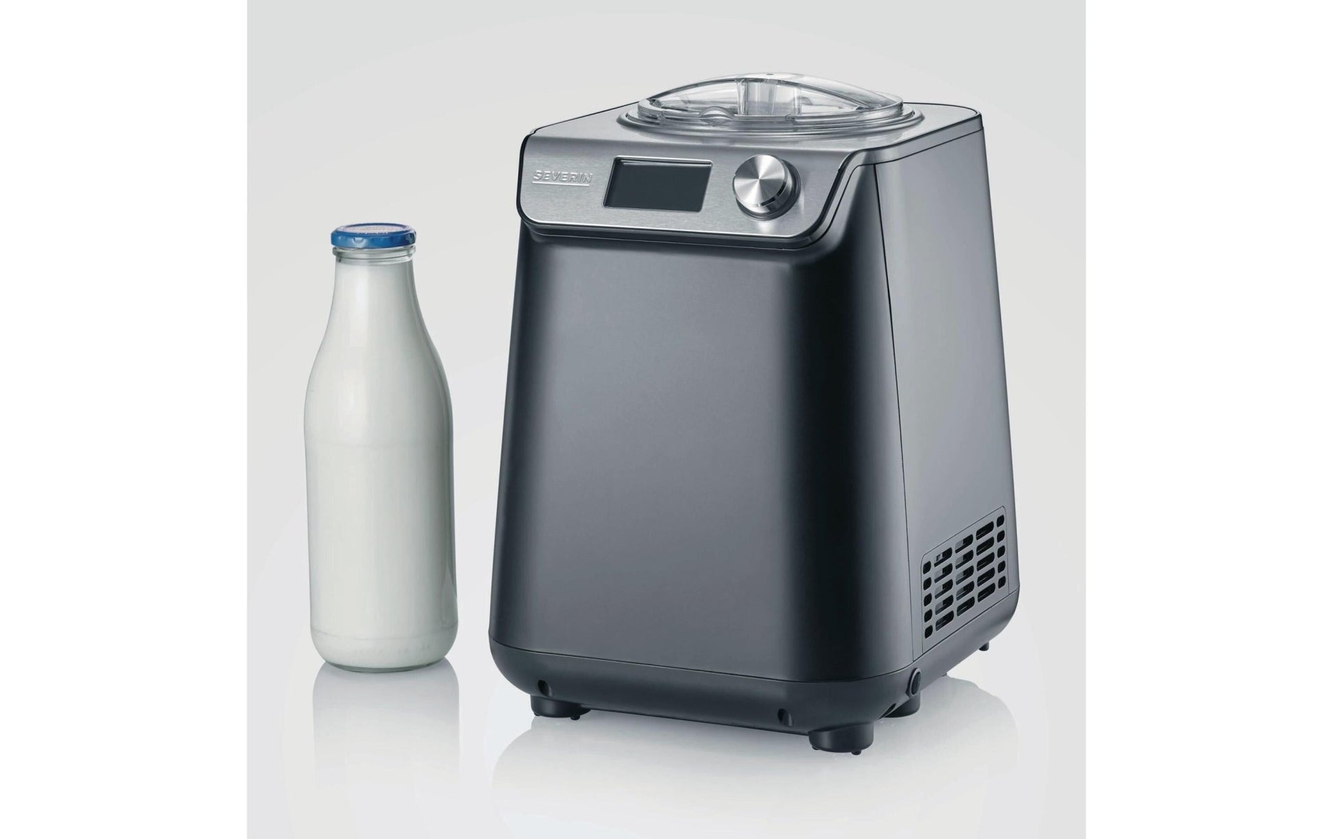 Glacemaschine EZ 7407 1.2 l, Schwarz/Silber - MEGART