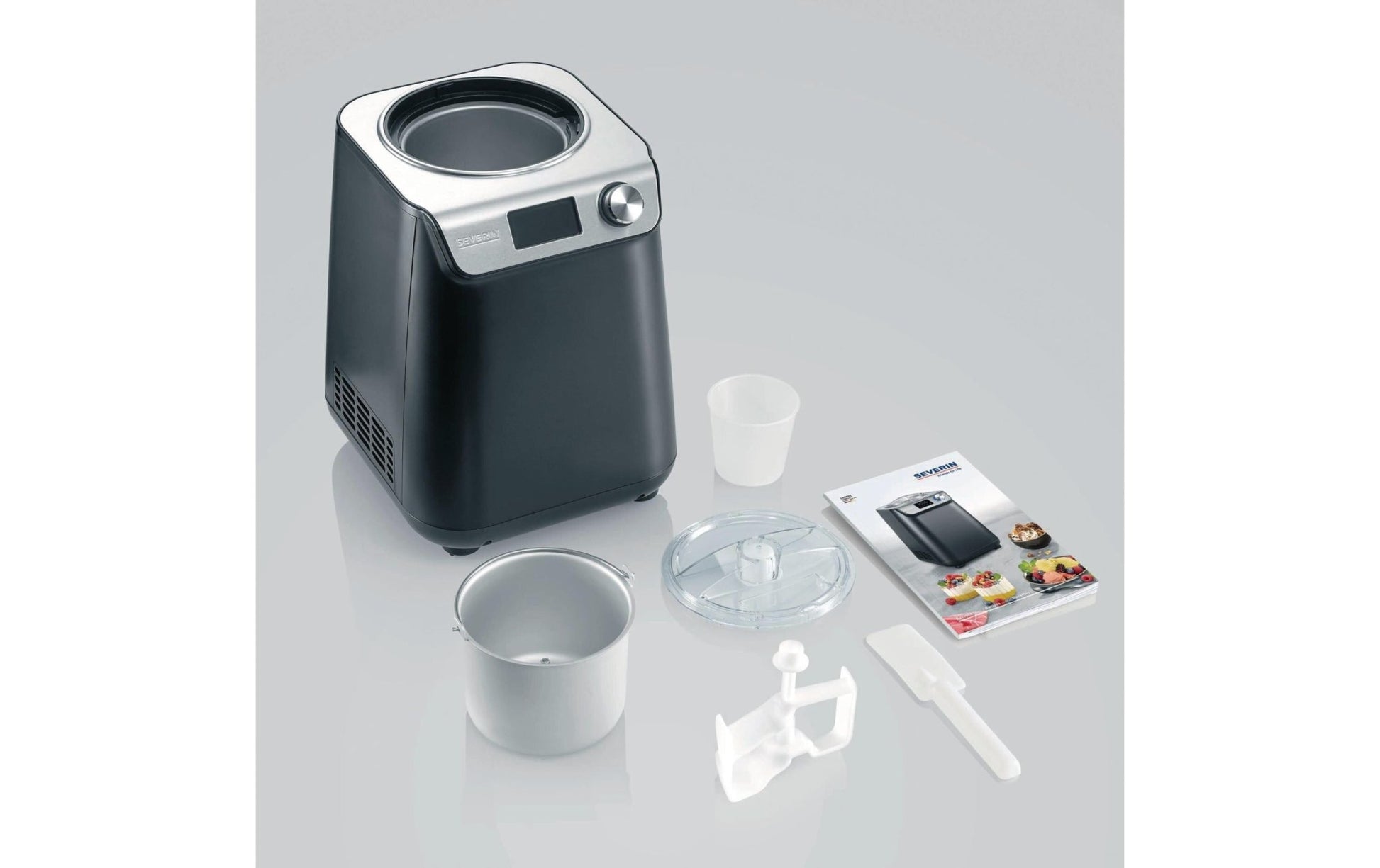 Glacemaschine EZ 7407 1.2 l, Schwarz/Silber - MEGART