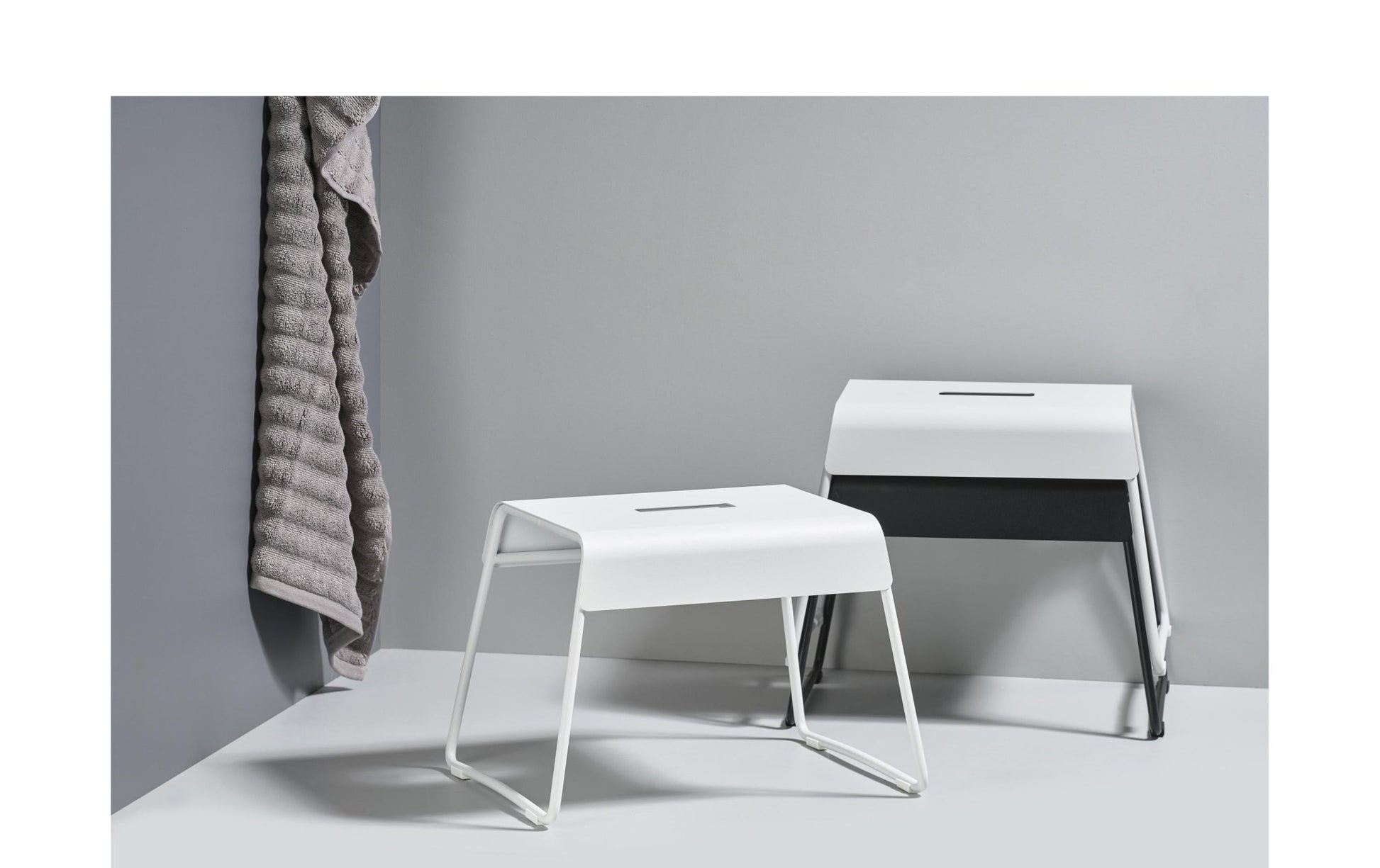 Hocker Zone Stahl, Weiss - MEGART