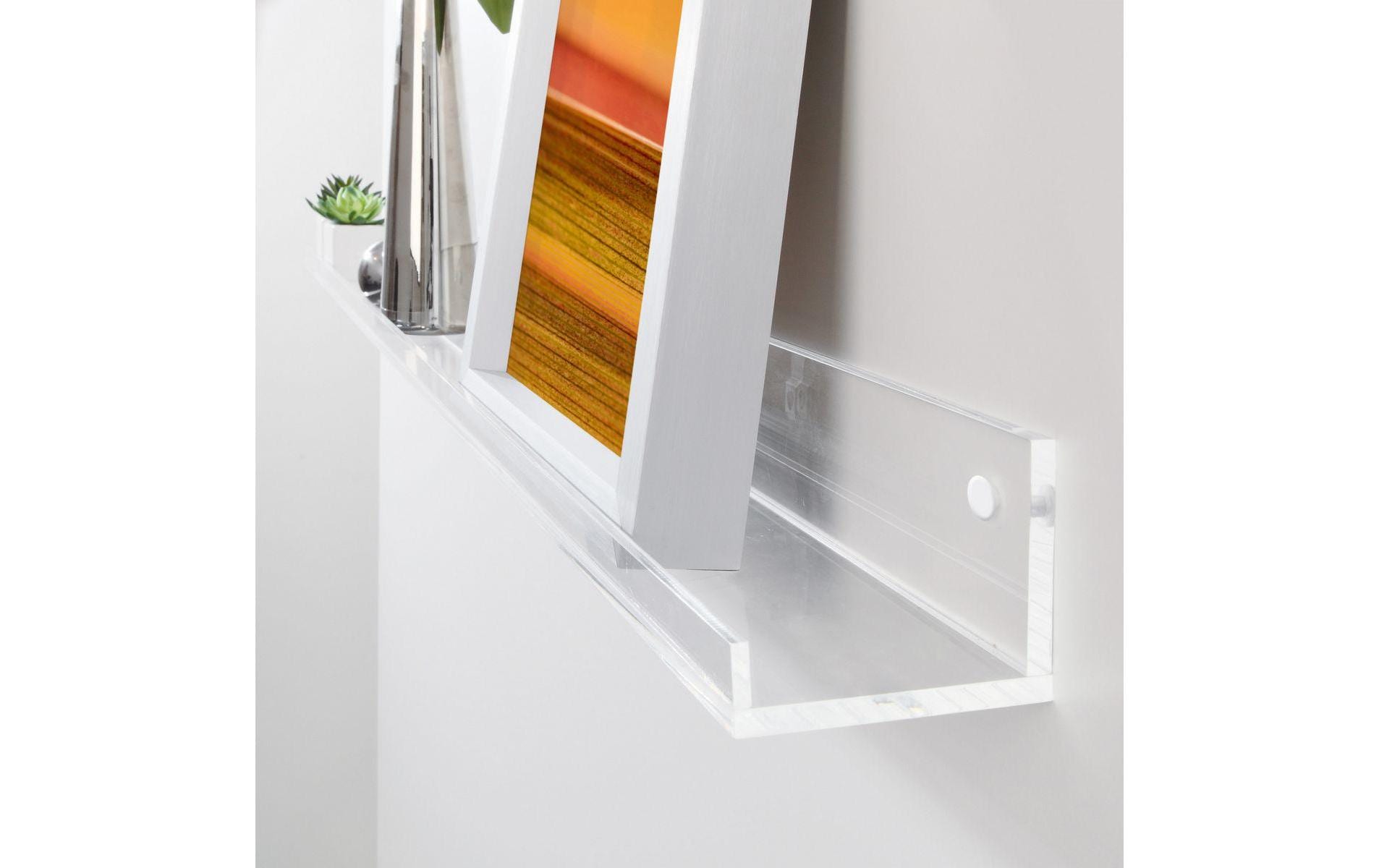 Wandregal 100 cm Acryl, Transparent - MEGART