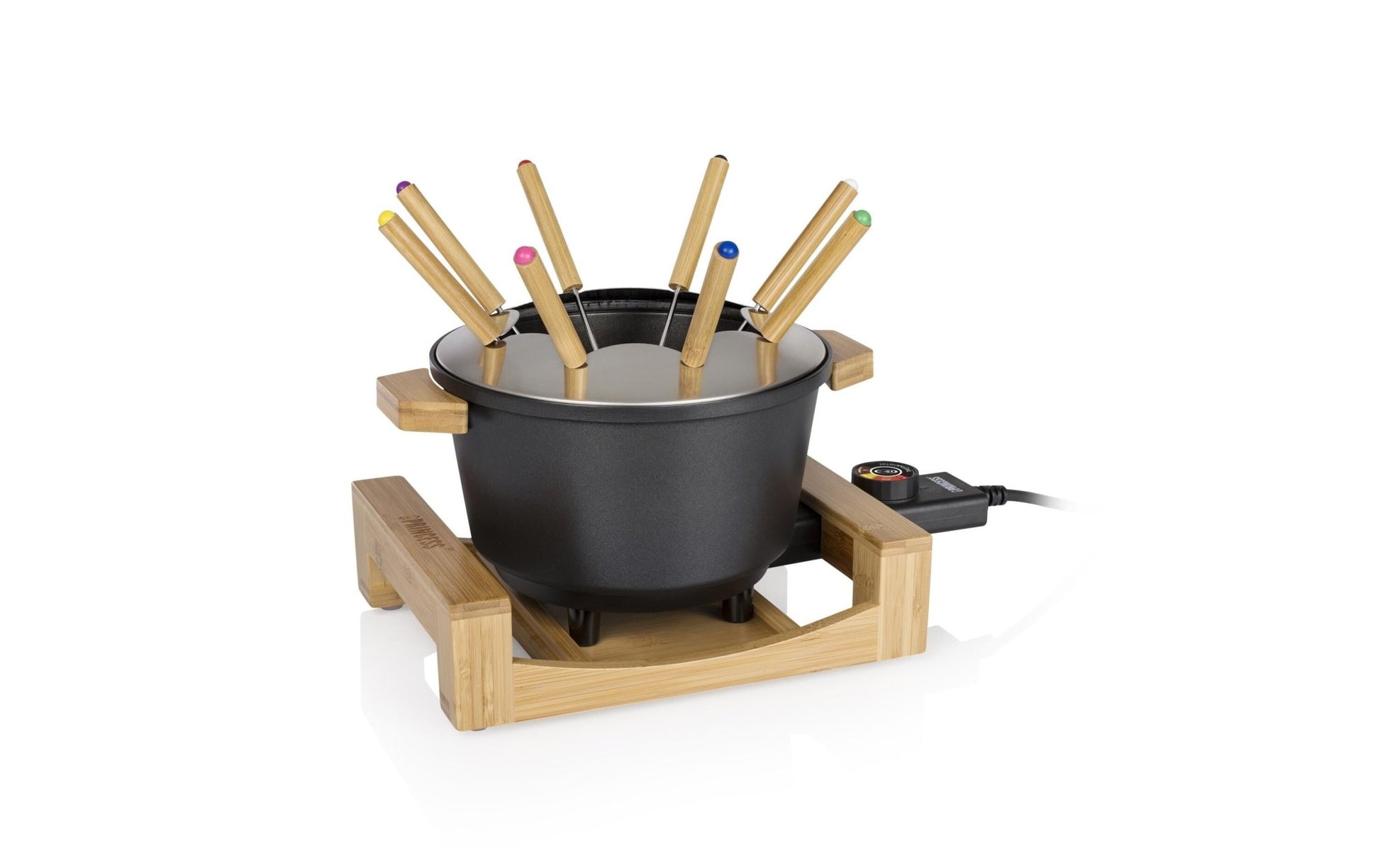 Fondue - Set All - in - One Pure 10 Teile, Braun/Schwarz - MEGART