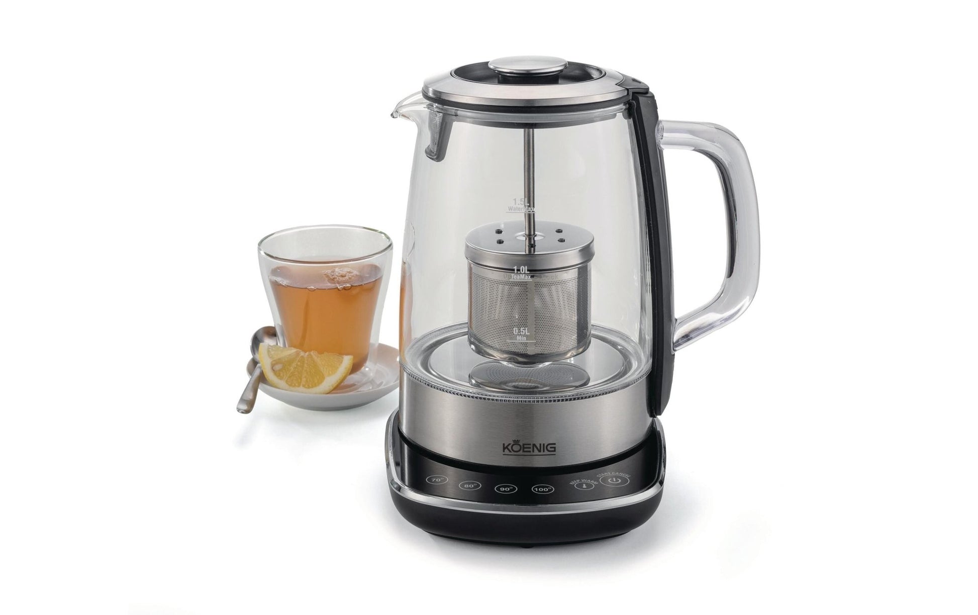 Wasserkocher B02118 1.5 l, Silber - MEGART
