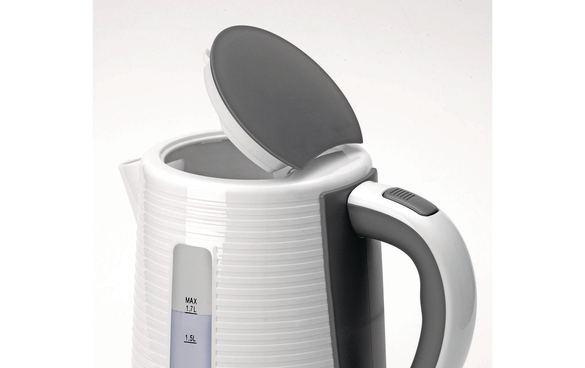 Wasserkocher Stripes 1.7 l, Anthrazit/Weiss - MEGART