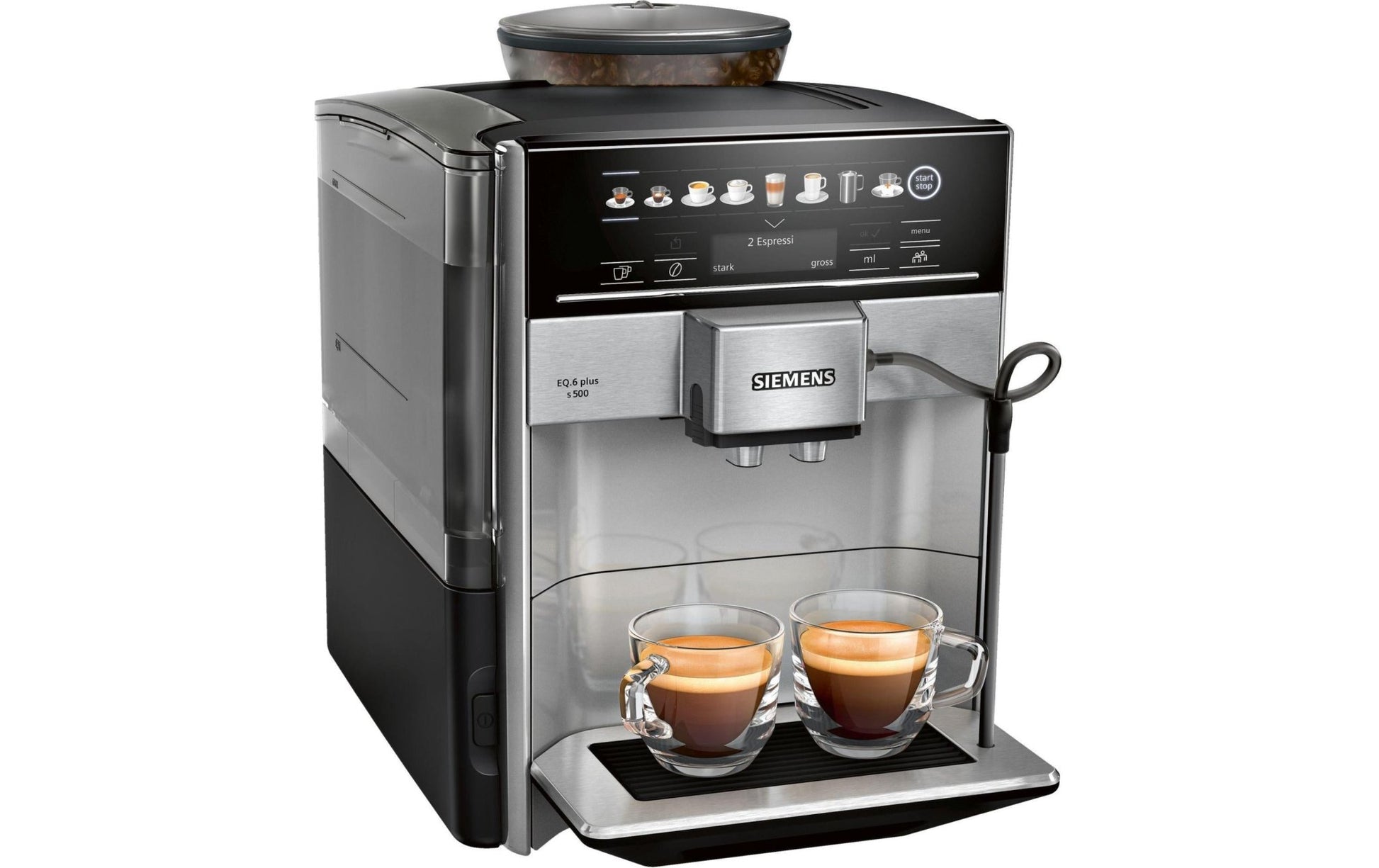 Kaffeevollautomat EQ.6 plus s500 Schwarz, Silber - MEGART