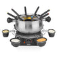 Service à fondue à la viande FO-1109 10 pièces, acier inoxydable/noir