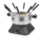 Service à fondue à la viande FO-1109 10 pièces, acier inoxydable/noir