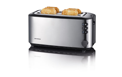 Toaster Automatik - Langschlitz 2509 Schwarz/Silber - MEGART
