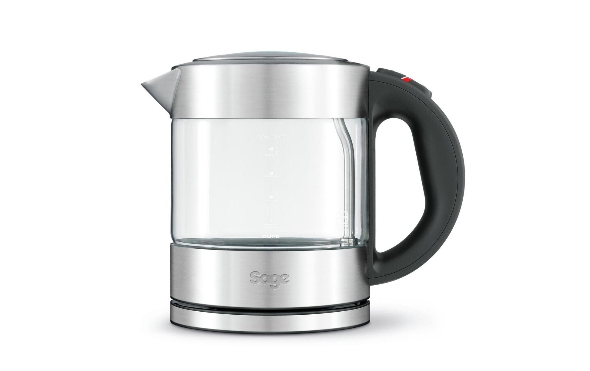 Wasserkocher Compact Kettle Pure 1 l, Silber/Transparent - MEGART