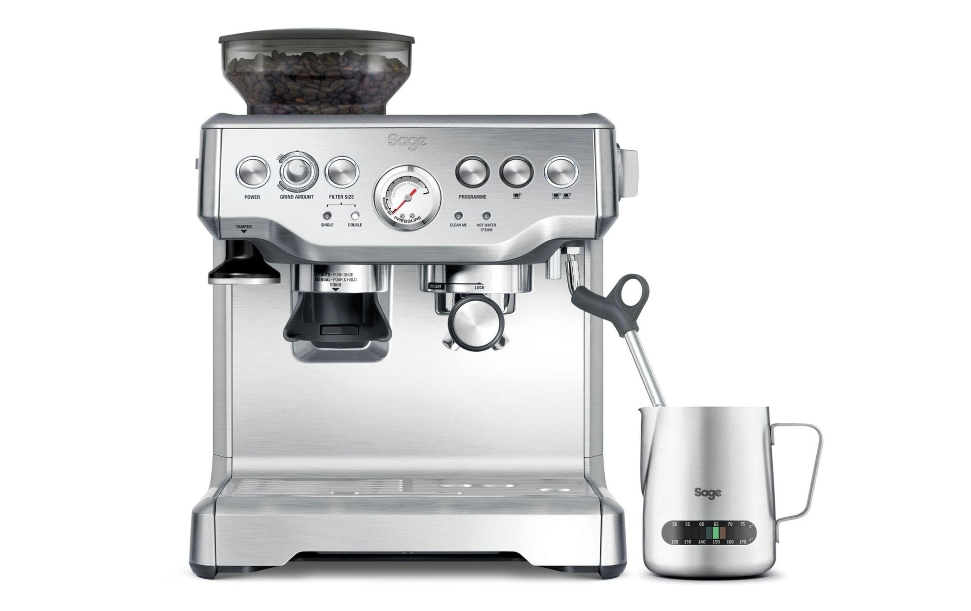 Siebträgermaschine Barista Express Silber - MEGART