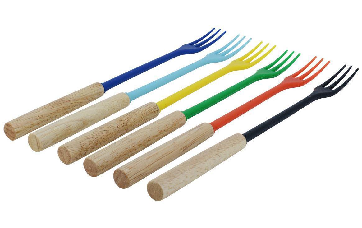 Käsefonduegabel Protect Wood Colors 6 Personen - MEGART
