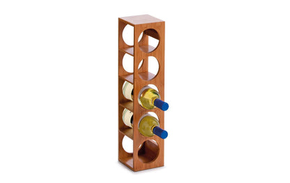 Weinregal Stapelbar für 5 Flaschen, Braun - MEGART