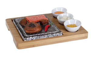 Hot Stone Platte 5 - teilig, Bambus - MEGART