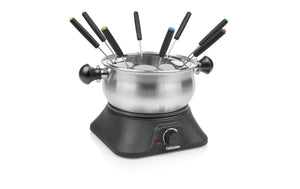 Service à fondue à la viande FO-1109 10 pièces, acier inoxydable/noir