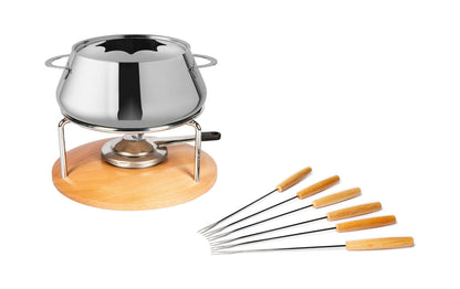 Set per fonduta di carne Säntis 9 pezzi, acciaio inossidabile
