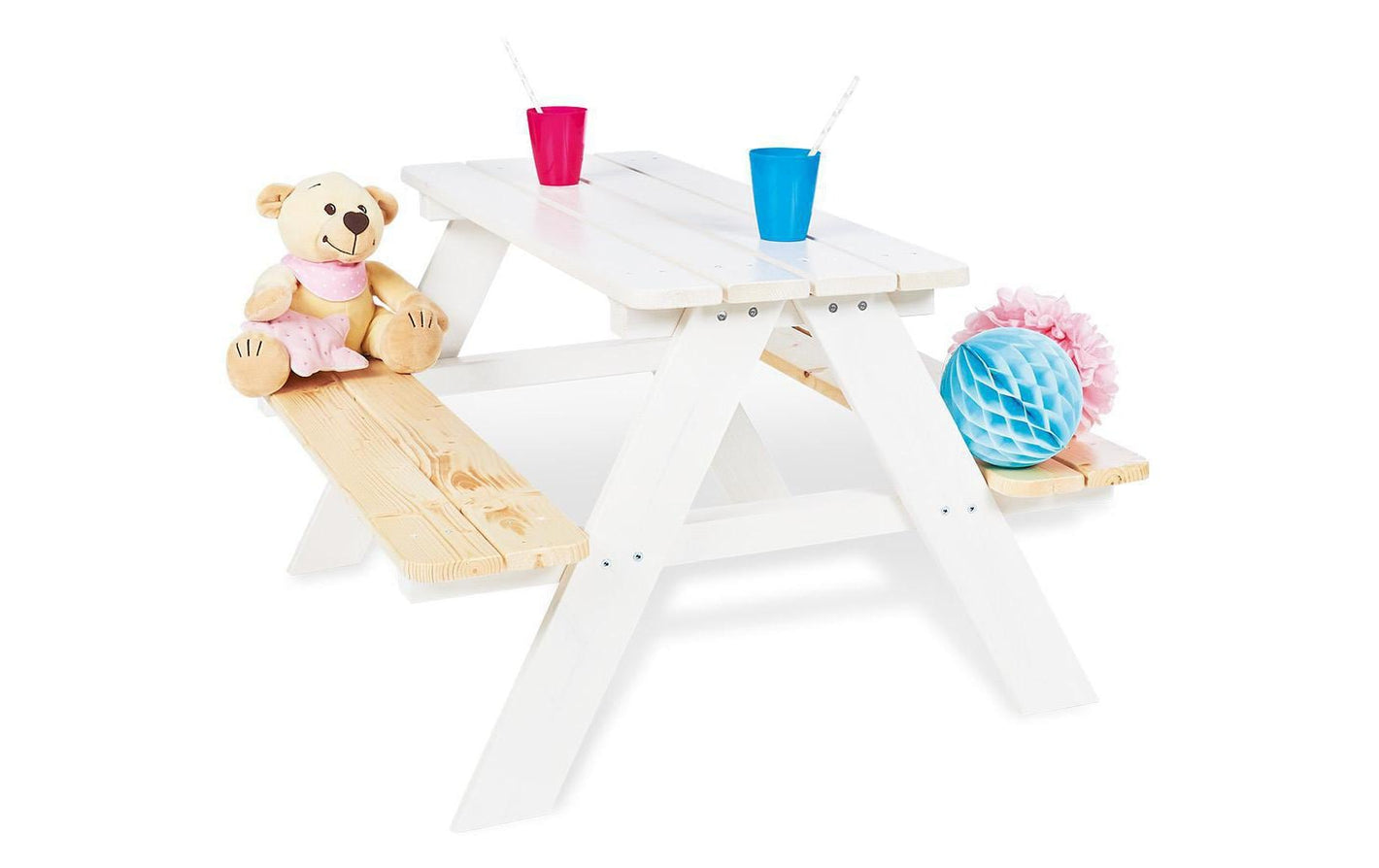 Kindersitzgarnitur Nicki für 4 Weiss - MEGART