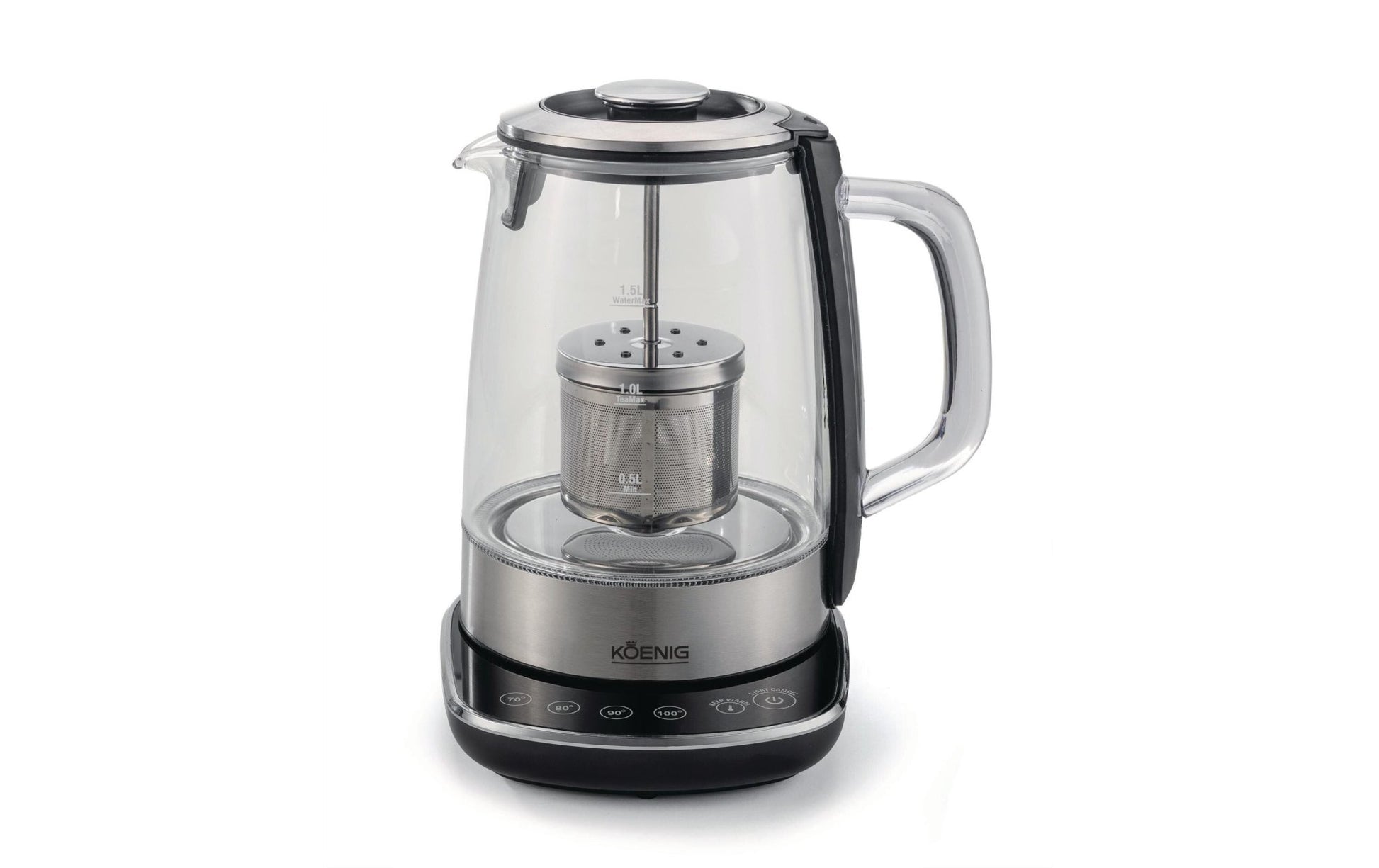 Wasserkocher B02118 1.5 l, Silber - MEGART