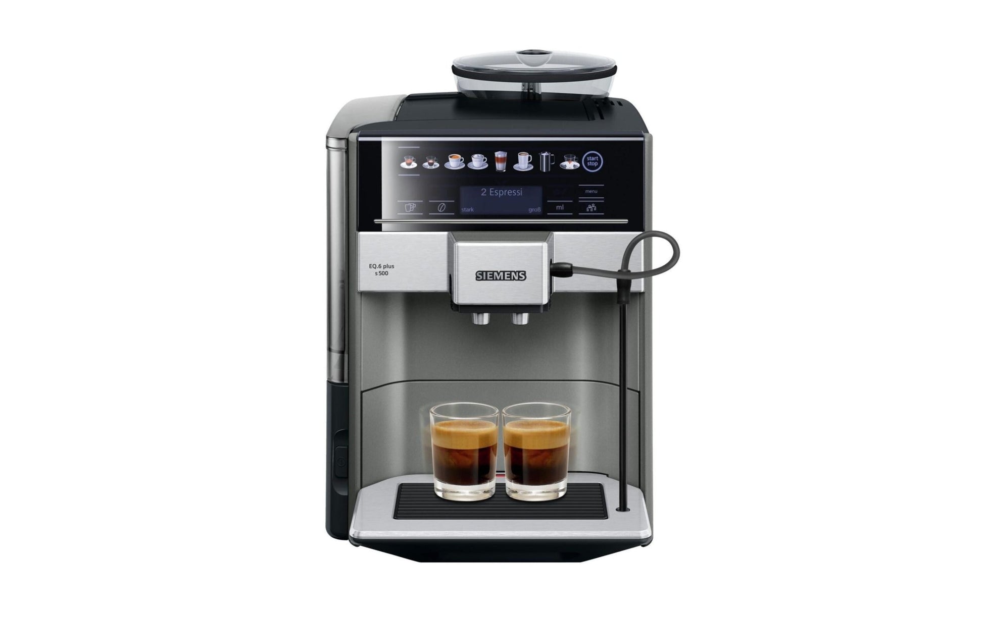 Kaffeevollautomat EQ.6 plus s500 Schwarz, Silber - MEGART