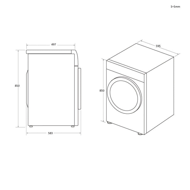 Haier I - Pro Series 5 HW90 - B14959U1 Waschmaschine Frontlader 9 kg 1400 RPM Weiss - MEGART