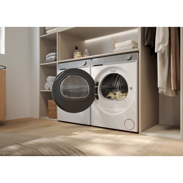 Haier Waschturm X Serie 7 – Waschmaschine HW80 (8 kg, A) + Wärmepumpentrockner HD80 (8 kg, C) inkl. Verbindungsrahmen - MEGART
