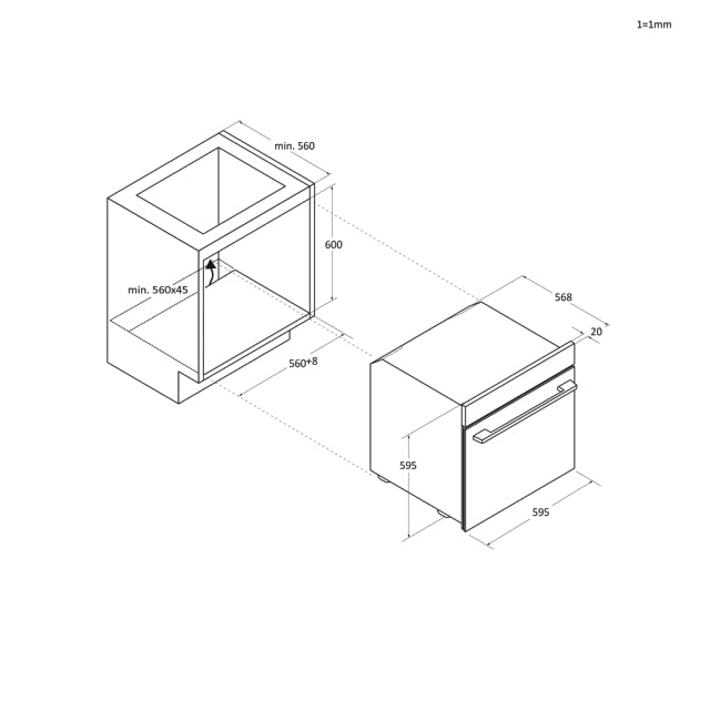 Haier H6 ID23B3HTX 78 l Schwarz - MEGART