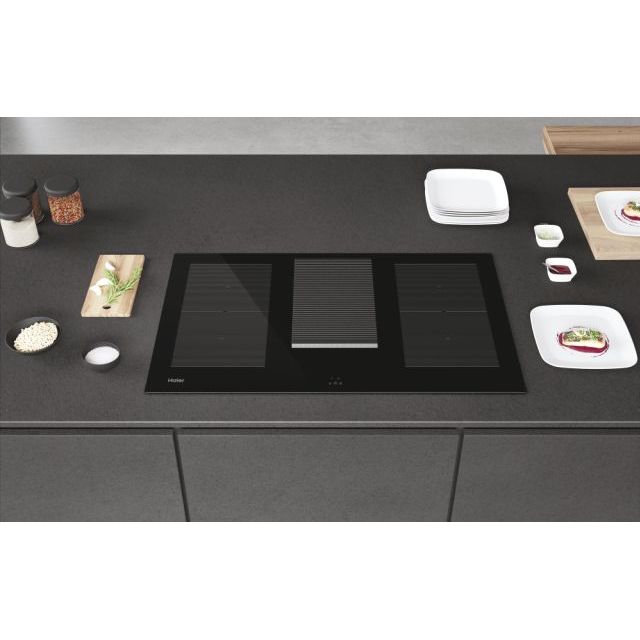 Haier I - Dual Series 6 HAIH8IFMCF Schwarz Integriert 83 cm Zonen - Induktionskochfeld 4 Zone(n) Built - in hood - MEGART