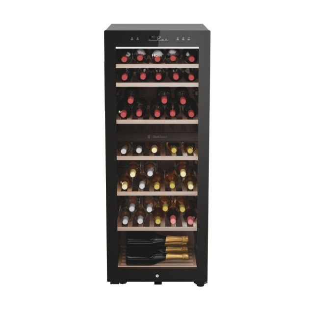 Haier Wine Bank 50 Serie 7 HWS77GDAU1 Weinkühler mit Kompressor Freistehend Schwarz 77 Flasche(n) - MEGART