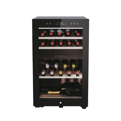 Haier Wine Bank 50 Serie 7 HWS42GDAU1 cantinetta vino a compressore, libera installazione, nera, 42 bottiglie