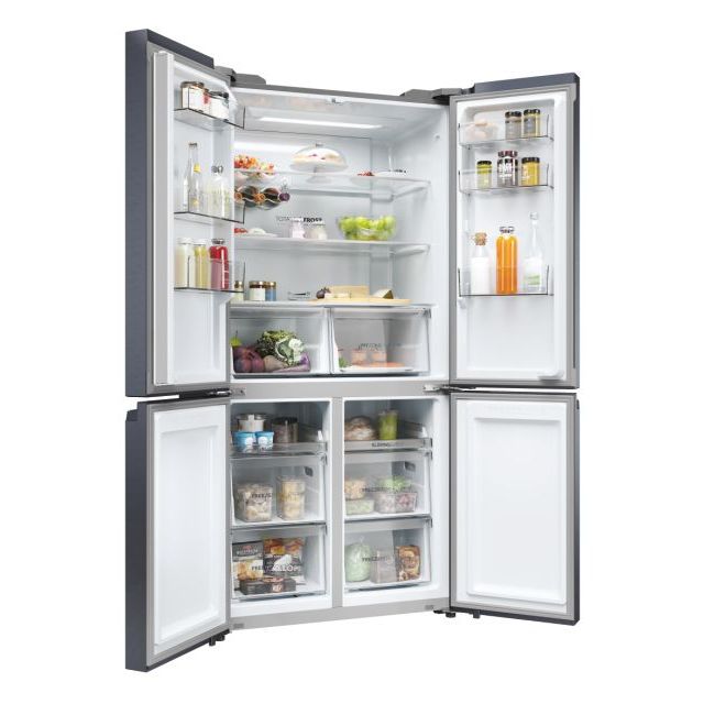 Haier Cube 90 Series 5 HCR5919ENMB Freistehend 528 l E Obsidian Black Inox - MEGART