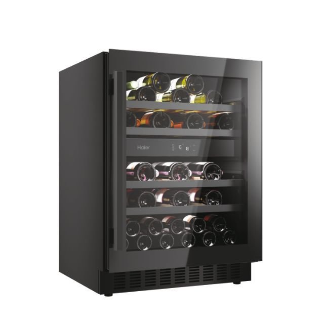 Haier H - WINE 700 HAKWBD 60 Weinkühler mit Kompressor Freistehend Schwarz 44 Flasche(n) - MEGART