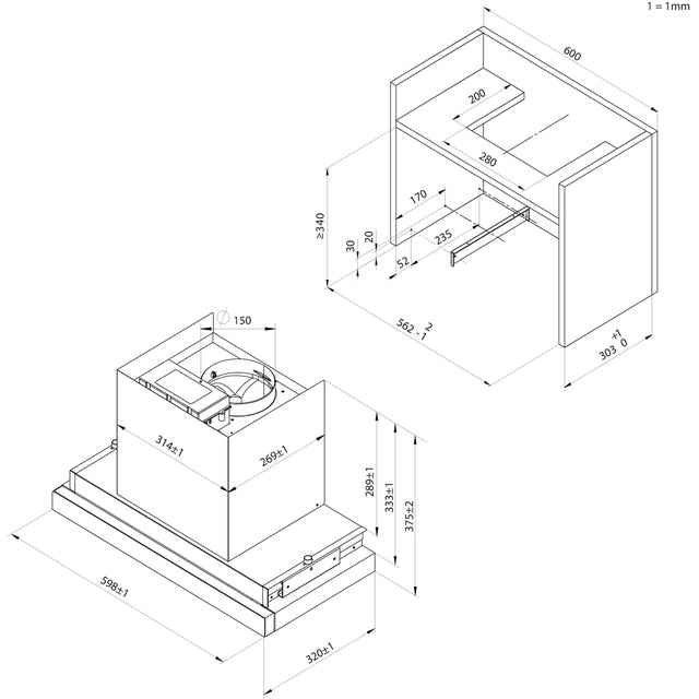 Haier HABT6CBS6XBSLC Eingebaut Edelstahl A 459 m³/h - MEGART