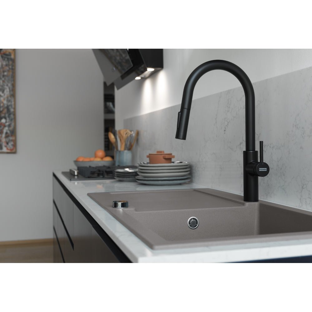 Pescara Auszugsbrause Black Matt 115.0575.968 - MEGART