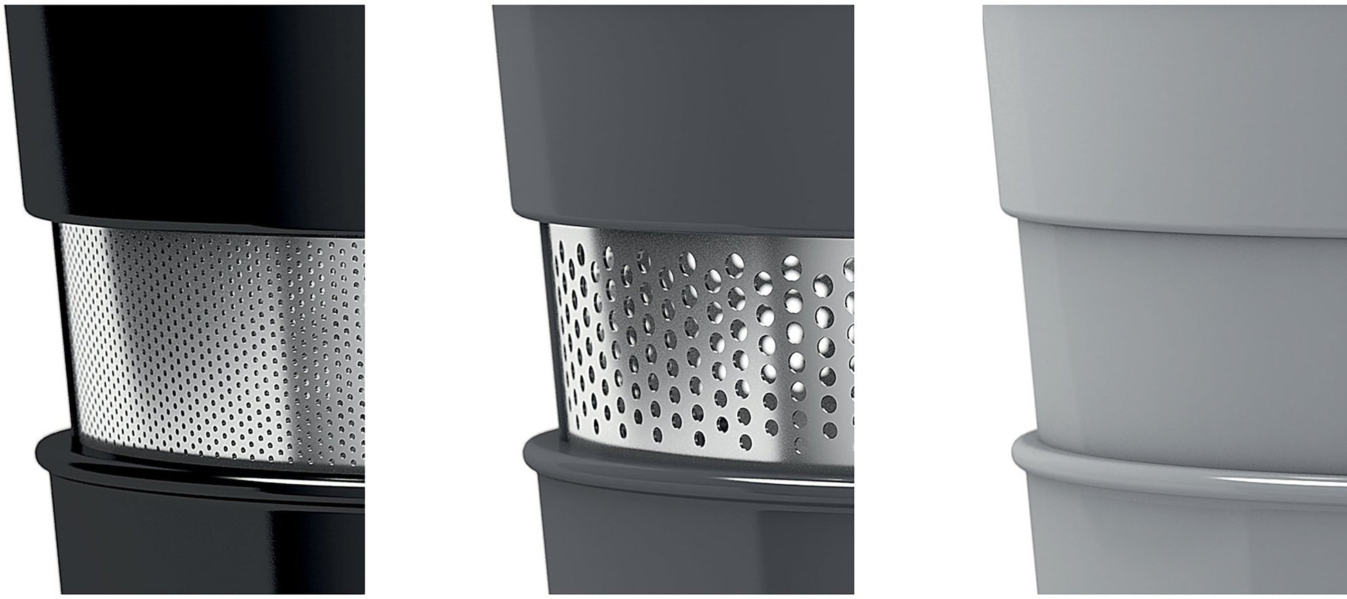 Extracteur de jus, VitaExtract, 150 W, Schwarz, Edelstahl gebürstet, MESM731M - MEGART
