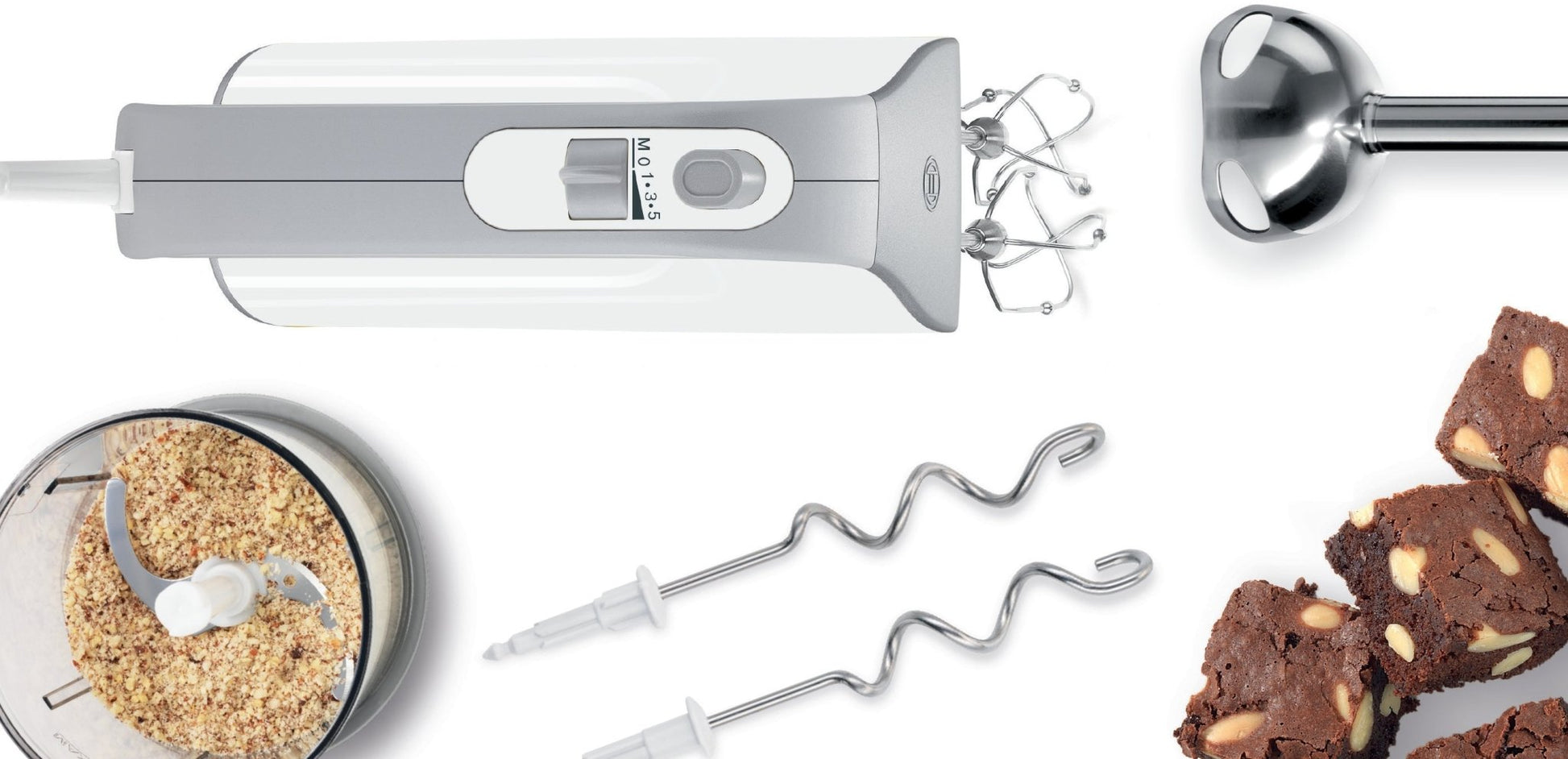 Handrührer, Styline, 500 W, Weiss, silber, MFQ4080 - MEGART