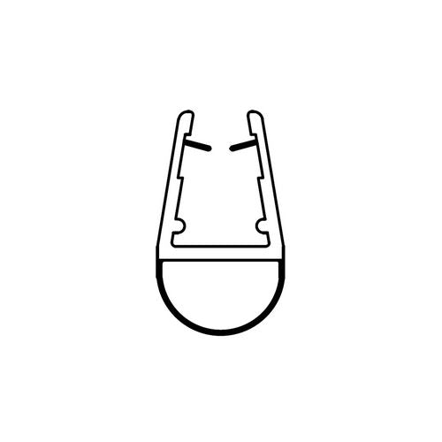 Wassertropfprofil Aus Pvc Für Duschglas 401 2Mt - MEGART