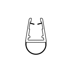 Wassertropfprofil Aus Pvc Für Duschglas 401 2Mt - MEGART