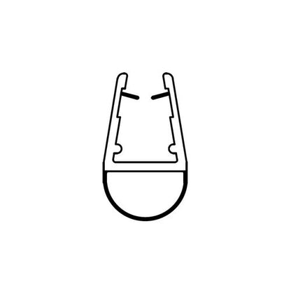 Wassertropfprofil Aus Pvc Für Duschglas 401 2Mt - MEGART